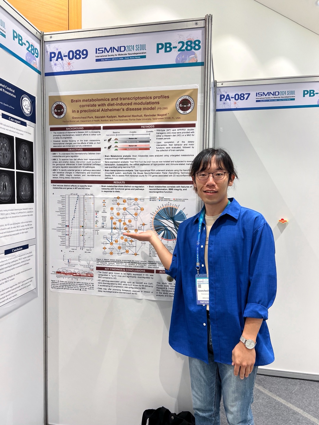 Ian presented his research at ISMND 2024 conference The Gut Biome Lab